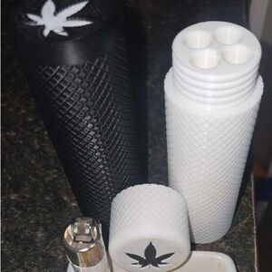 Black and White Herb holder Set